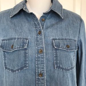 Banana Republic Denim Shirt Blue Soft Wash